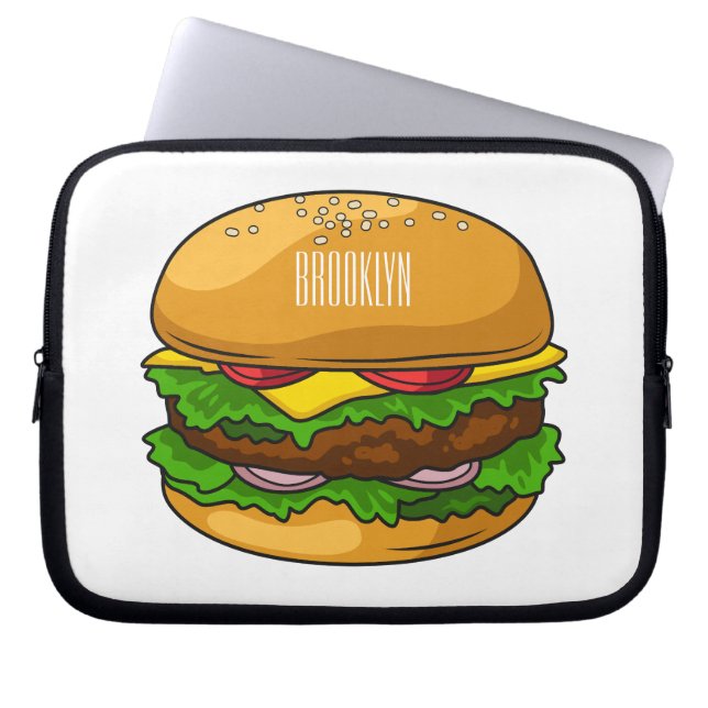 Funda Para Portátil Ilustracion personalizado Hamburger (Frente)