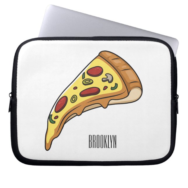 Funda Para Portátil Ilustracion personalizado Pizza (Frente)