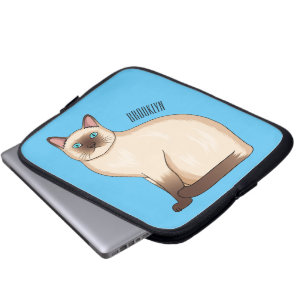 Funda Para Portátil Ilustracion personalizado siamés