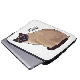 Funda Para Portátil Ilustracion personalizado siamés