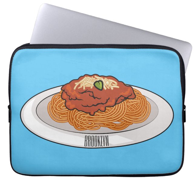 Funda Para Portátil Ilustracion personalizado Spaghetti (Frente)