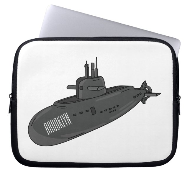 Funda Para Portátil Ilustracion personalizado submarino (Frente)