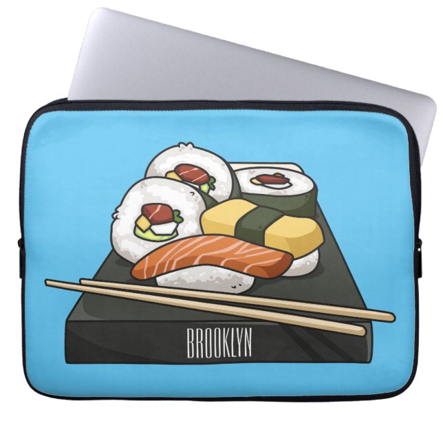 Funda Para Portátil Ilustracion personalizado Sushi (Frente)