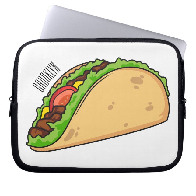 Funda Para Portátil Ilustracion personalizado Taco (Frente)