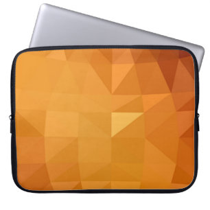 Funda Para Portátil Ilustracion poligonal naranja claro, que consiste