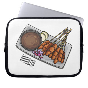 Funda Para Portátil Ilustracion Satay personalizado