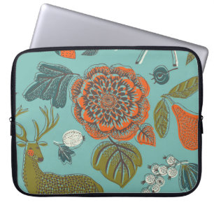 Funda Para Portátil Ilustracion sin problemas en el jardín de verano.