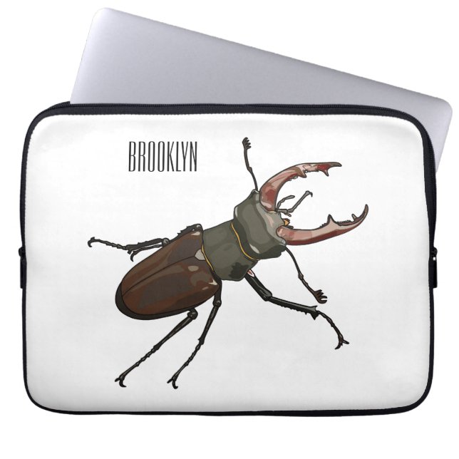 Funda Para Portátil Ilustracion Stag beetle personalizado (Frente)