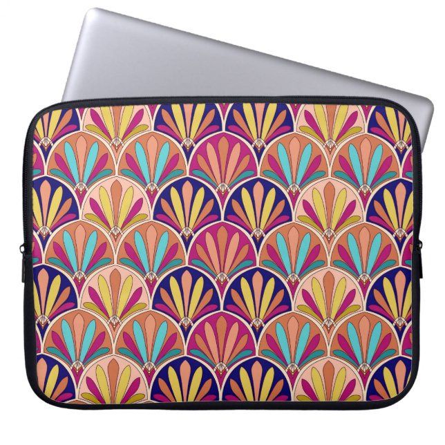 Funda Para Portátil Ilustracion textil tradicional indio (Frente)