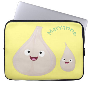 Funda Para Portátil Ilustracion vegetal de personalizado de ajo dulce