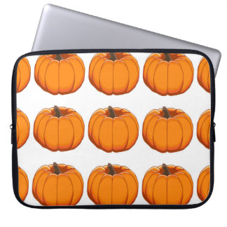 Funda Para Portátil Ilustracion vibrante de calabaza amarilla.