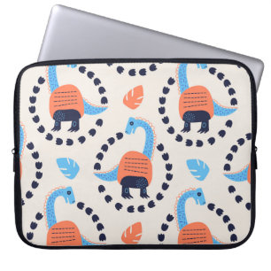 Funda Para Portátil Ilustracion vintage de un patrón ininterrumpido co