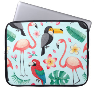 Funda Para Portátil Ilustraciones acuáticos, flores tropicales