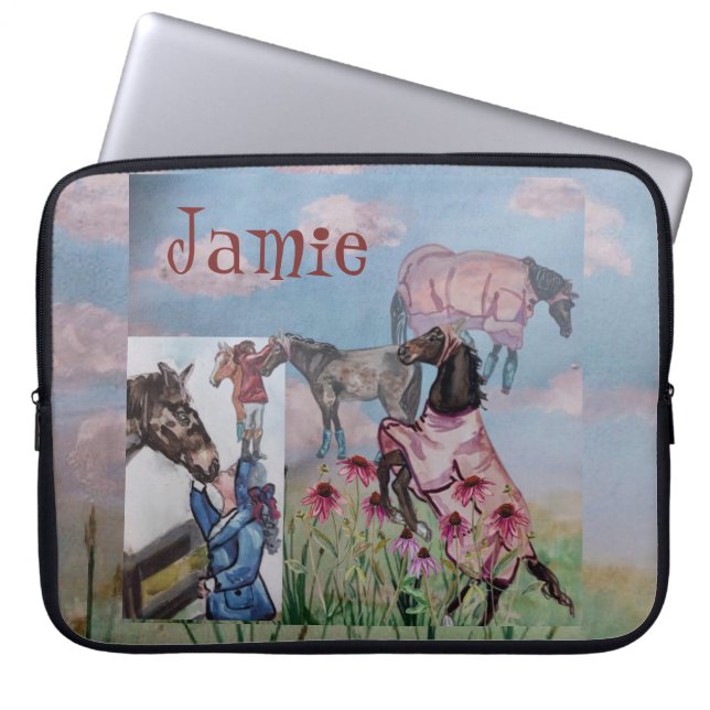Funda Para Portátil ilustraciones de horsey mare Jamie (Frente)