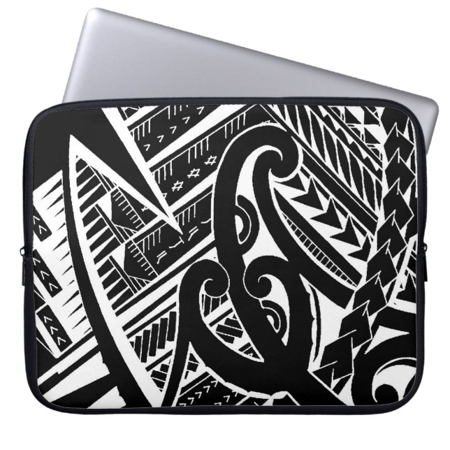 Funda Para Portátil ilustraciones tribales invertidas del diseño (Frente)