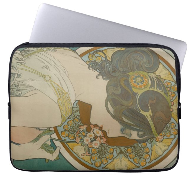 Funda Para Portátil Imagen de Alphonse Mucha (1899) (Frente)