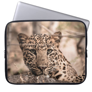 Funda Para Portátil Imagen de arte fino del retrato de leopardo o pant
