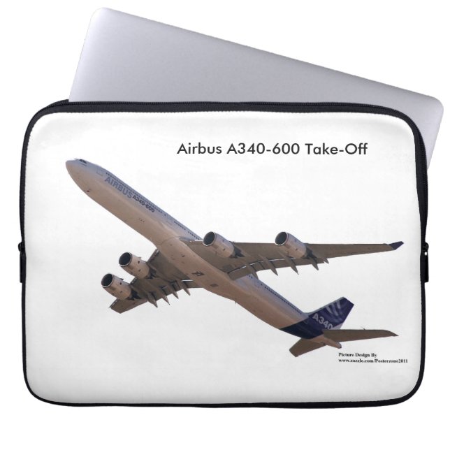 Funda Para Portátil Imagen de avión para Neoprene-Laptop-Sleeve (Frente)