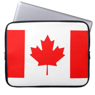 Funda Para Portátil Imagen de Bandera Canadiense para la manga de port
