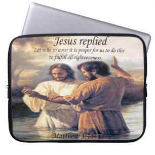 Funda Para Portátil Imagen de Jesucristo Bautismo uno