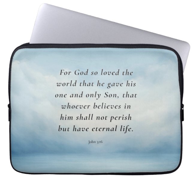 Funda Para Portátil Imagen de John 3:16 Bible Verse (Frente)