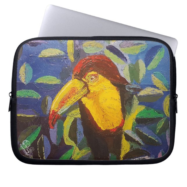 Funda Para Portátil Imagen de mi obra arte Tucán (Frente)