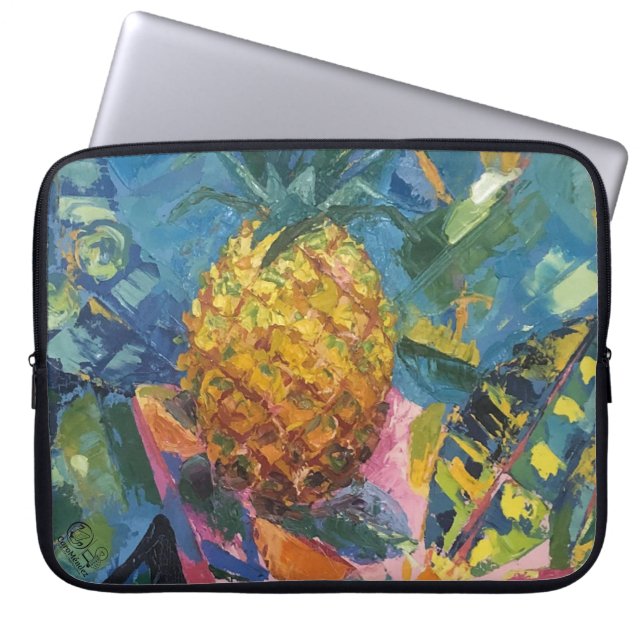 Funda Para Portátil Imagen de mi obra Piña (Frente)
