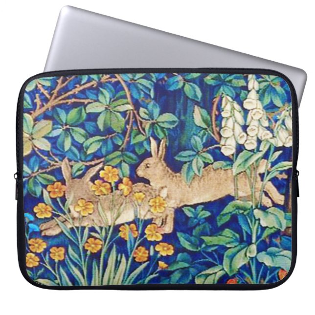 Funda Para Portátil Imagen de William Morris "Two Hares" (Frente)