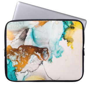 Funda Para Portátil Imagen Decorativa. Pintura decorativa. Tinta alcoh