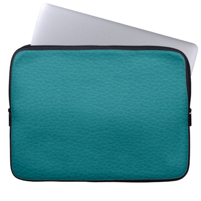 Funda Para Portátil Imagen del cuero verde azulado (Frente)