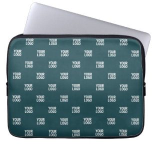 Funda Para Portátil Imagen, diseño o logotipo repetitivo   Verde azul 