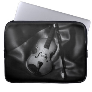 Funda Para Portátil Imagen en blanco y negro de un violín