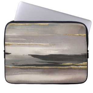 Funda Para Portátil Impresión abstracta dorada del oro de la niebla I