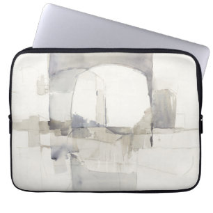 Funda Para Portátil Impresión abstracta gris de la improvisación I