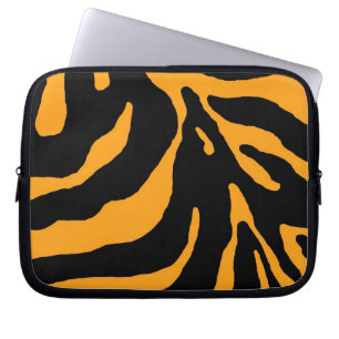 Funda Para Portátil Impresión animal de banda de cebra amarilla