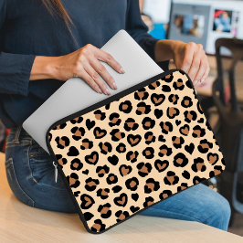 Funda Para Portátil Impresión animal, leopardo marrón, puntos de chita