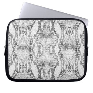 Funda Para Portátil Impresión cutánea de serpientes blancas