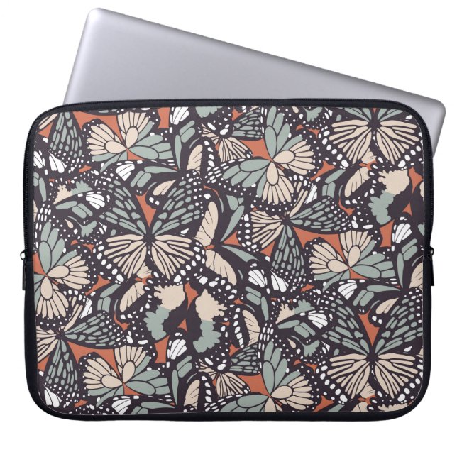 Funda Para Portátil Impresión de animales de mariposa monarca (Frente)