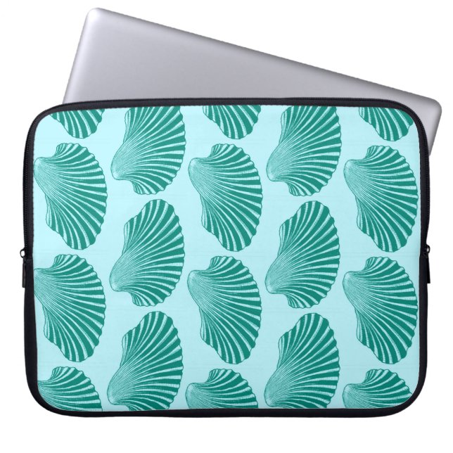 Funda Para Portátil Impresión de bloques de conchas de vieira, turques (Frente)