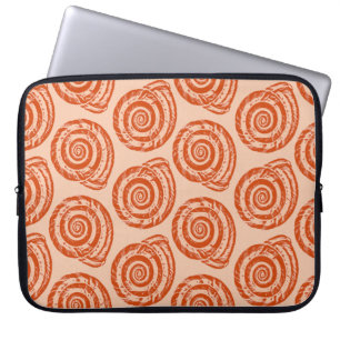Funda Para Portátil Impresión de bloques de conchas marinas espirales,