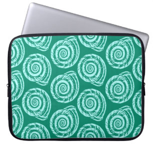 Funda Para Portátil Impresión de bloques espirales de conchas marinas,