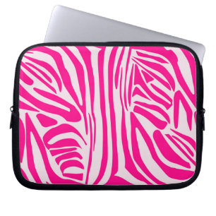 Funda Para Portátil Impresión de cebra rosa