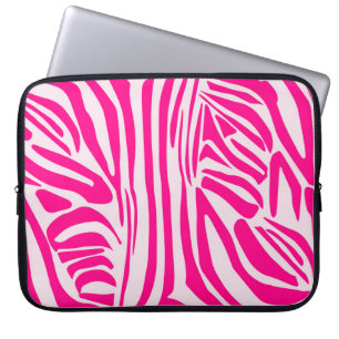 Funda Para Portátil Impresión de cebra rosa