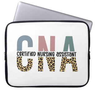 Funda Para Portátil Impresión de Cheetah Asistente de Enfermería Certi