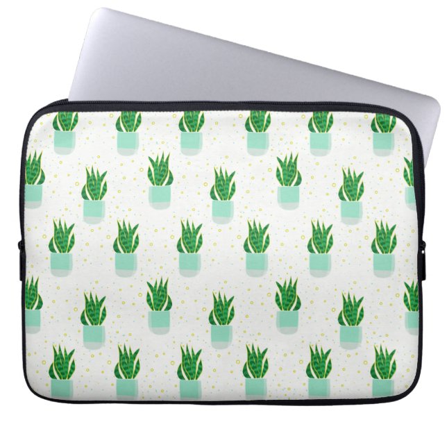 Funda Para Portátil Impresión de la planta de serpientes de Sansevieri (Frente)