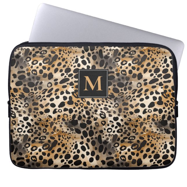 Funda Para Portátil Impresión de leopardo (Frente)
