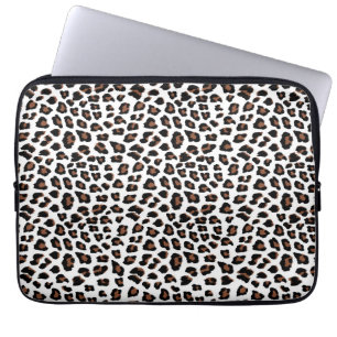 Funda Para Portátil Impresión de leopardo blanco