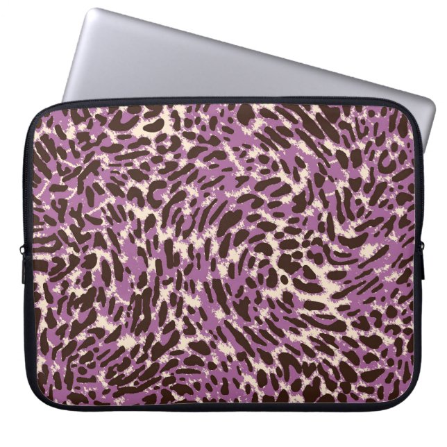 Funda Para Portátil Impresión de leopardo, patrón animal clásico. (Frente)