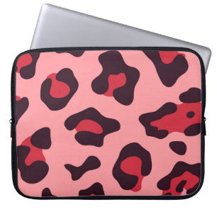 Funda Para Portátil Impresión de leopardo rosa