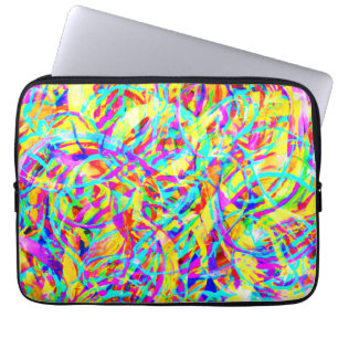 Funda Para Portátil Impresión de patrones de neón brillante